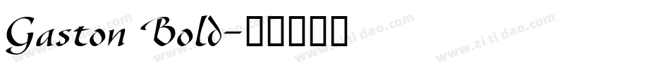 Gaston Bold字体转换